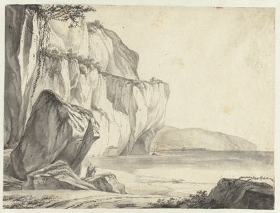 Küstenansicht mit aus dem Wasser ragenden Felsen von Jan Asselijn (attributed to)