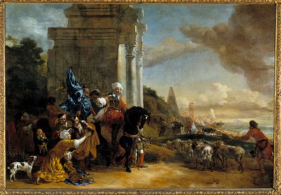 Abreise einer orientalischen Truppe oder Die zurückgeschlagenen Korsaren Gemälde von Jan Baptist Weenix dem Älteren (1621-1660) von Jan Baptist Weenix