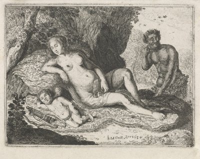 Schlafende Venus von einem Satyr beobachtet von Jan Barentsz. Muyckens