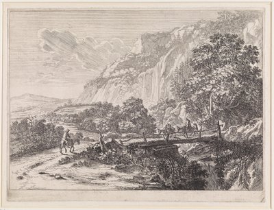 Landschaft mit Holzbrücke bei Sulmona nahe Tivoli von Jan Both