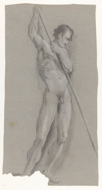 Nackter Mann mit Stock von Jan Brandes (possibly)