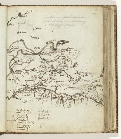 Karte der Gegend zwischen Doetinchem und Venlo von Jan Brandes