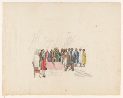 Empfang der Gesandten des Königs von Kandy, 1785 von Jan Brandes