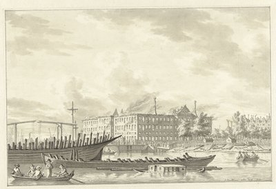 Das Landesmarinemagazin nach dem Brand, 1791 von Jan Bulthuis (signed by artist)