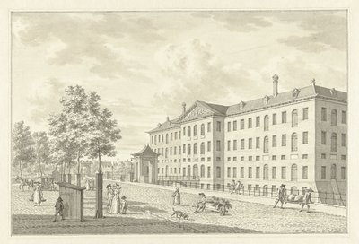 Das Landesmarinemagazin in Amsterdam, vor dem Brand von 1791 von Jan Bulthuis (signed by artist)