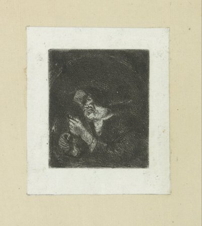 Mann bei Kerzenlicht von Jan Chalon