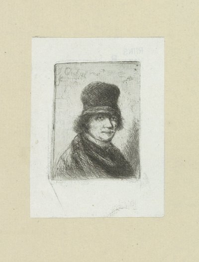 Mann mit hohem Hut von Jan Chalon