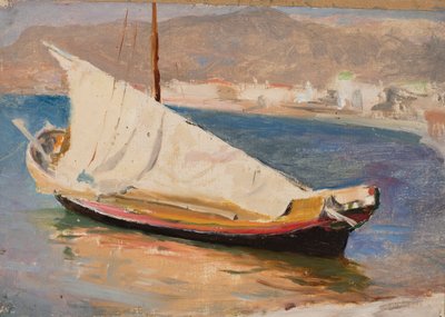 Boot mit Segel - Jalta. Aus der Reise auf die Krim von Jan Ciągliński