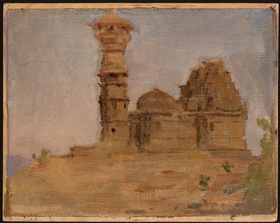 Verlassener antiker Tempel in Chitorgarh. Aus einer Reise nach Indien von Jan Ciągliński