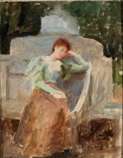 Porträt der Hausfrau in Tałaszkino von Jan Ciągliński