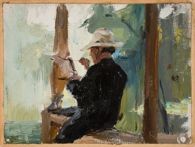 Sänger Jerszow beim Malen von Jan Ciągliński