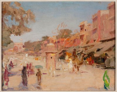 Straße in Jaipur. Aus einer Reise nach Indien von Jan Ciągliński