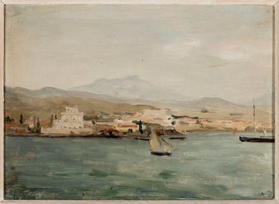 Blick auf den Hafen von Saloniki. Von einer Reise nach Palästina von Jan Ciągliński