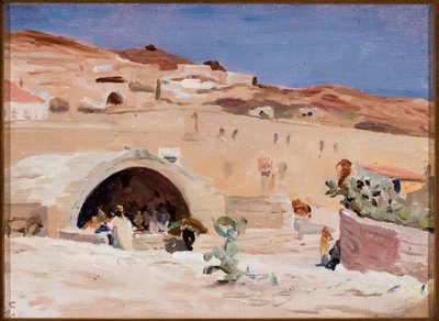 Quelle der Jungfrau Maria in Nazareth. Aus einer Reise nach Palästina von Jan Ciągliński