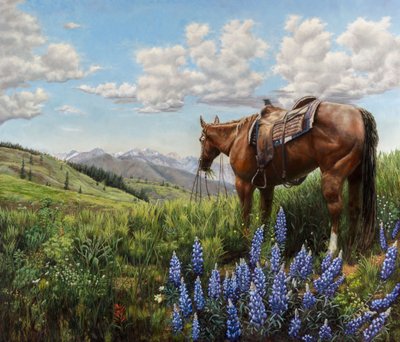 Pferd auf Bergweide von Jan Clizer
