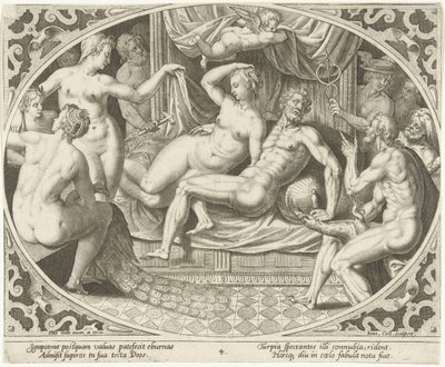 Venus und Mars beim Ehebruch ertappt von Jan Collaert (II)