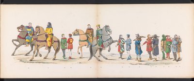 Maskerade der Leidener Studenten, 1865 (Tafel 10) von Jan Daniël Cornelis Carel Willem baron de Constant Rebecque