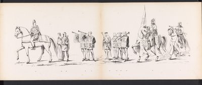 Maskerade der Leidener Studenten, 1865 (Tafel 6) von Jan Daniël Cornelis Carel Willem baron de Constant Rebecque