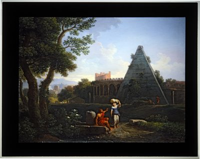 Satz von vier Capriccio; (3) Pyramide von Cestius von Jan Frans van (1662 1749) Bloemen