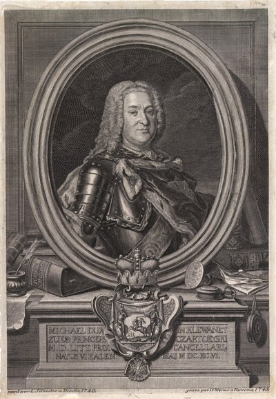 Porträt von Prinz Michal Fryderyk Czartoryski 1696-1775, Mitte des 18. Jahrhunderts von Jan Fryderyk Mylius