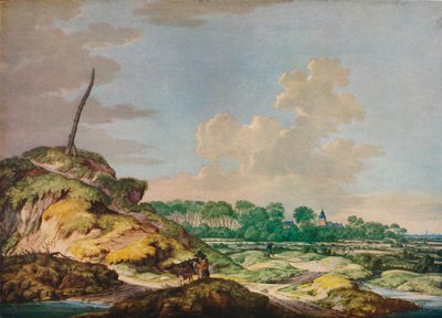 Landschaft mit Sportler und Fernsicht auf Middleburg von Jan Goedart