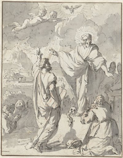 Moses empfängt von Gott die Gesetzestafeln von Jan Goeree