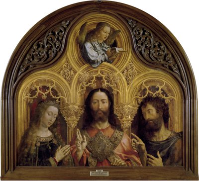 Christus zwischen der Jungfrau Maria und Johannes dem Täufer von Jan Gossaert