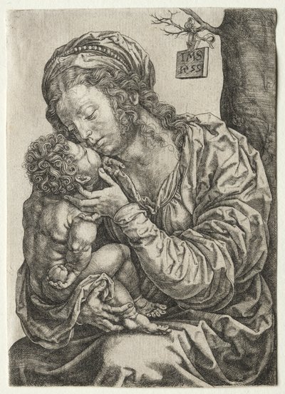 Die Jungfrau sitzt am Fuße eines Baumes, 1522 von Jan Gossaert
