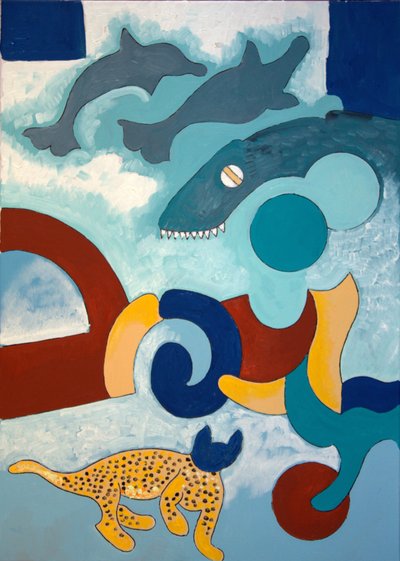 Der Leopard hat einen blauen Kopf, 2009 von Jan Groneberg