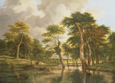 Die Hirschjagd von Jan Hackaert