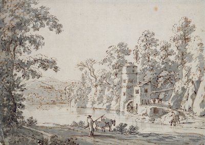 Die Wassermühle am Ford von Jan Hackaert