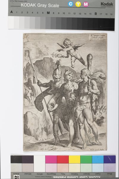 Minerva, geführt von Herkules und Mars von Jan Harmensz Muller