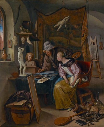 Die Zeichenstunde, um 1665 von Jan Havicksz. Steen