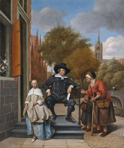 Der Bürger von Delft und seine Tochter, 1655 von Jan Havickszoon Steen