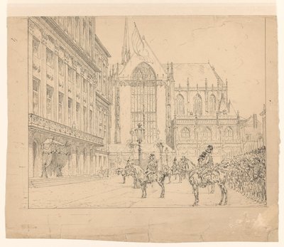 Husaren vor dem Palast auf dem Dam bei der Inthronisation von Jan Hoynck van Papendrecht