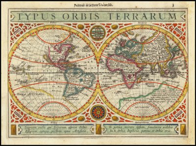 Typus Orbis Terrarum (1628) von Jan Janssonius