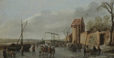 Eine Szene auf dem Eis, 1627 von Jan Josefsz Goyen van