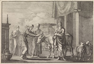 Aaron segnet das Opfer von Jan Luyken