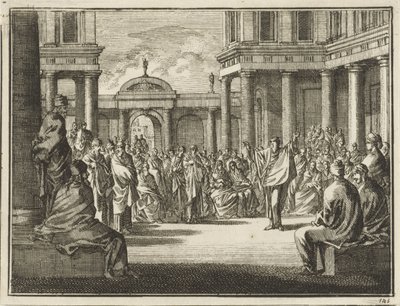 Paulus vor den Mitgliedern des Areopags in Athen von Jan Luyken