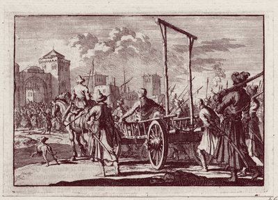 Stenka Razin vor der Hinrichtung in Moskau, 1698 von Jan Luyken