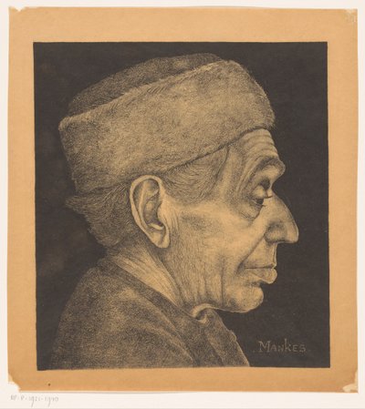 Porträt von Douwe mit Mütze von Jan Mankes