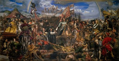 Johann III. Sobieski (1629-1696) sendet eine Siegesbotschaft an Papst Innozenz XI. nach der Schlacht von Wien von Jan Matejko