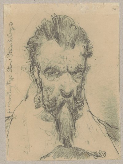 Studie von Stadnickis Kopf für das Gemälde „Skargas Predigt“ von Jan Matejko