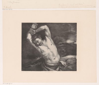 Raubvogel zieht die Leber aus dem Körper von Prometheus von Jan Mesker