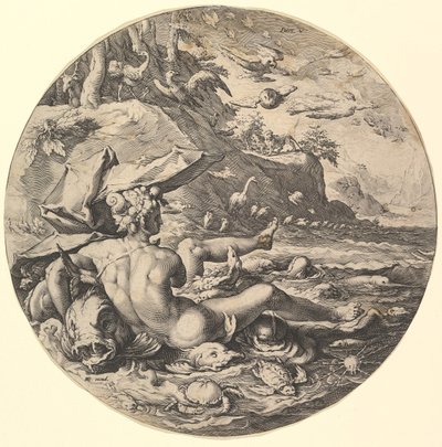 Der fünfte Tag Dies V, aus der Serie Die Schöpfung der Welt von Jan Muller