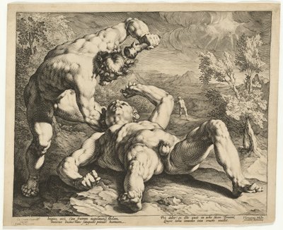 Kain tötet Abel von Jan Muller, after Cornelis Cornelisz van Haarlem