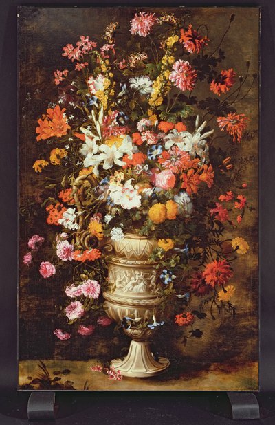 Blumen in einer verzierten Vase von Jan Peeter Brueghel