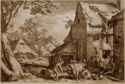 Der verlorene Sohn als Schweinehirt von Jan Pietersz Saenredam