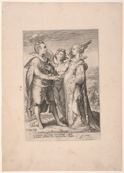 Ehe aus weltlicher Liebe, aus Drei Arten von Ehen von Jan Saenredam