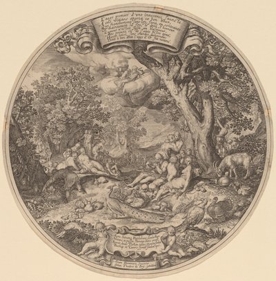 Das Goldene Zeitalter von Jan Theodor de Bry after Abraham Bloemaert after Nicolaes